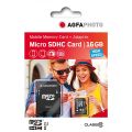 AG.16MICSDHC 16GB MircoSDHC Card 90mb AgfaPhoto (inc Adapter)