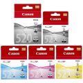 Canon PGi-520BK/CLi-521BK/C/M/Y Set of 5 Original Canon Ink Cartridges