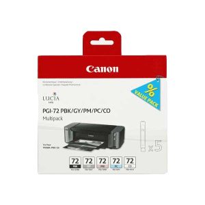 canon pgi72 multipack 5 colour photo black original ink cartridges 6403b007