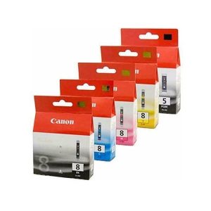 canon pgi5 cli8 multipack full set 5 original ink cartridges