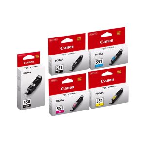 canon pgi550 cli551 multipack full set 5 original ink cartridges