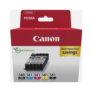 canon pgi580 cli581 multipack full set 5 original ink cartridges 2078c005
