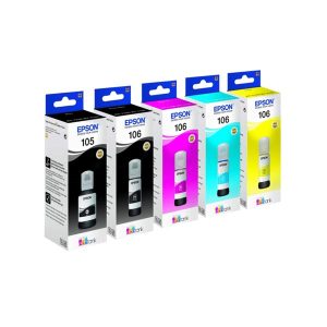 epson 105 106 multipack full set 5 original ink bottles