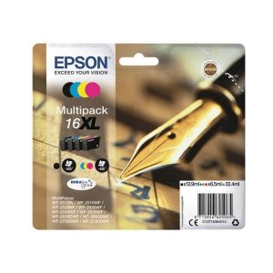 epson 16xl multipack full set 4 original high capacity ink cartridges pen and crossword t1636