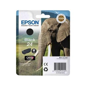epson 24 black original ink cartridge elephant t2421