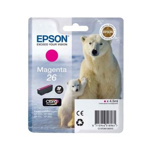 epson 26 magenta original ink cartridge polar bear t2613