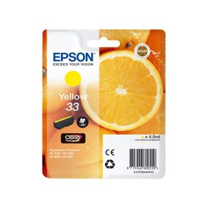 epson 33 yellow original ink cartridge orange t3344