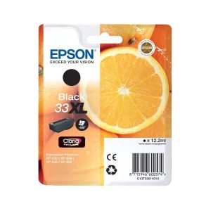 epson 33xl black original high capacity ink cartridge orange t3351