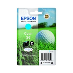 epson 34 cyan original ink cartridge golf ball t3462
