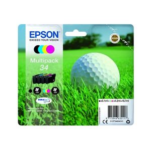 epson 34 multipack full set 4 original ink cartridges golf ball t3466