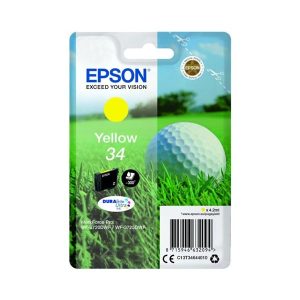 epson 34 yellow original ink cartridge golf ball t3464