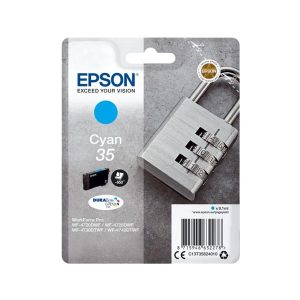 epson 35 cyan original ink cartridge padlock t3582