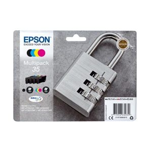 epson 35 multipack full set 4 original ink cartridges padlock t3586