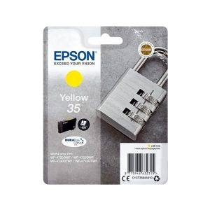 epson 35 yellow original ink cartridge padlock t3584