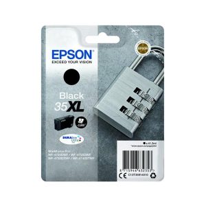 epson 35xl black original high capacity ink cartridge padlock t3591