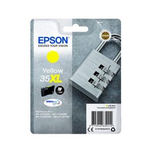 epson 35xl yellow original high capacity ink cartridge padlock t3594