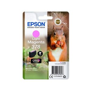 epson 378 light magenta original ink cartridge squirrel c13t37864010
