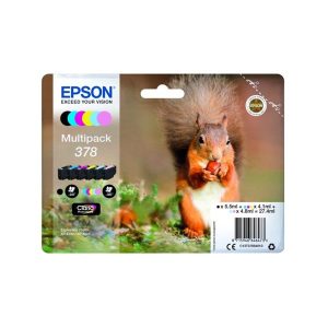 epson 378 multipack full set 6 original ink cartridge squirrel c13t37884010