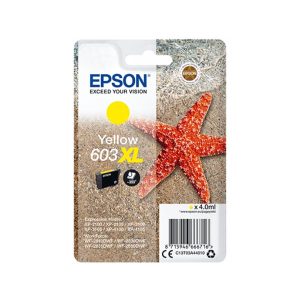 epson 603xl yellow original high capacity ink cartridge starfish c13t03a44010