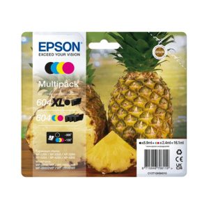 epson 604xl multipack full set 4 original high capacity ink cartridges pineapple c13t10h64010