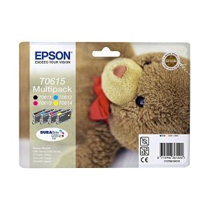 epson t061 multipack full set 4 original ink cartridges teddy bear c13t06154010