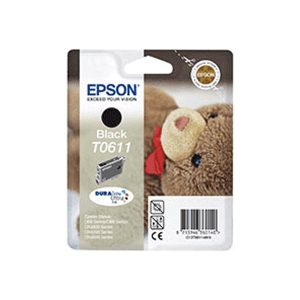 epson t0611 black original ink cartridge teddy bear c13t06114010