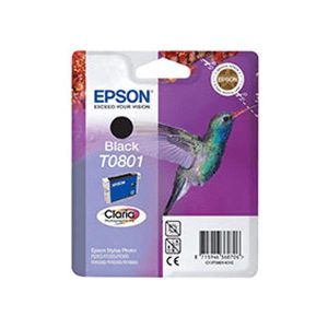 epson t0801 black original ink cartridge hummingbird c13t08014011
