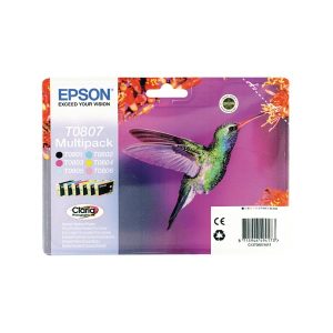 epson t0807 multipack full set 6 original ink cartridges hummingbird c13t08074011