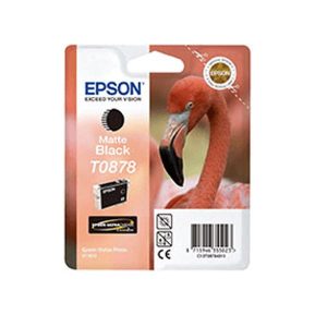 epson t0878 matte black original ink cartridge flamingo c13t08784010