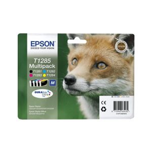 epson t1285 multipack full set 4 original ink cartridges fox c13t12854012