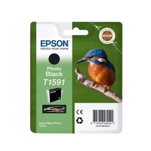 epson t1591 photo black original ink cartridge kingfisher c13t15914010
