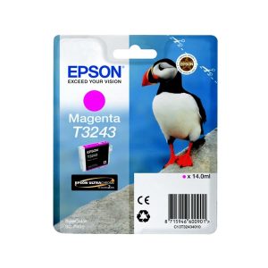 epson t3243 magenta original ink cartridge puffin c13t32434010