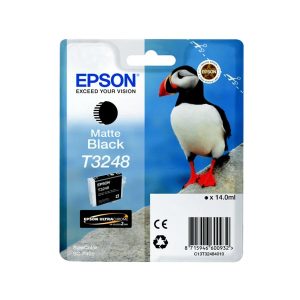 epson t3248 matte black original ink cartridge puffin c13t32484010