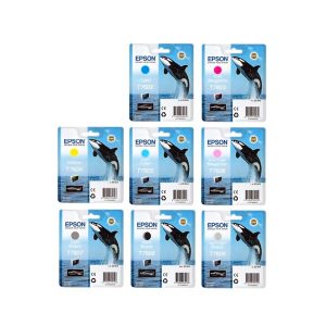 epson t760 multipack set 8 matte black original ink cartridges killer whale