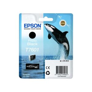 epson t7601 photo black original ink cartridge killer whale c13t760140
