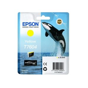 epson t7604 yellow original ink cartridge killer whale c13t760440