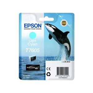epson t7605 light cyan original ink cartridge killer whale c13t760540