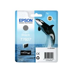 epson t7607 light black original ink cartridge killer whale c13t760740