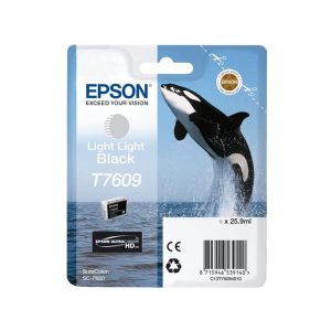 epson t7609 light light black original ink cartridge killer whale c13t760940