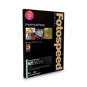 fotospeed natural textured bright white 315gsm a3plus 25 sheets