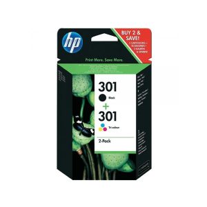 hp 301 black and tricolour multipack original ink cartridges n9j72ae