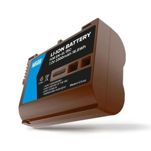 newell battery for nikon cameras with usbc recharging enel15c