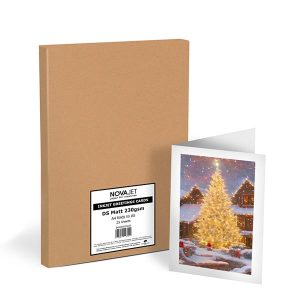 novajet double sided matt 230gsm square greetings cards 100 cards