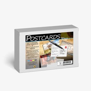 permajet 6x4inch gloss postcards and presentation sleeves 25 pack