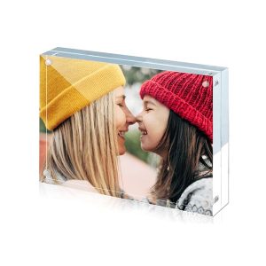 permajet magnetic 6x4inch acrylic block photo frame