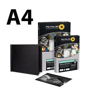 permajet snapshut black a4 landscape photobook paper bundle ds matt 25 sheets