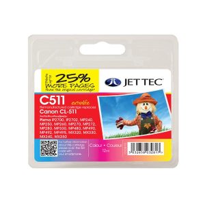 remanufactured canon cl511 tricolour ink cartridge 2972b001aa