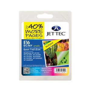 remanufactured epson 16 multipack full set 4 ink cartridges pen and crossword t1626