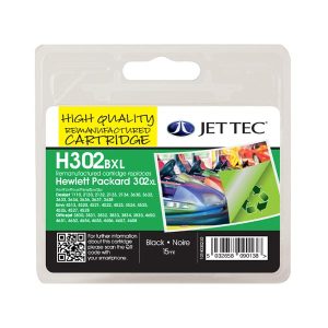 remanufactured hp 302 xl black high capacity ink cartridge f6u68ae