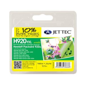 remanufactured hp 920 xl yellow high capacity ink cartridge cd974ae